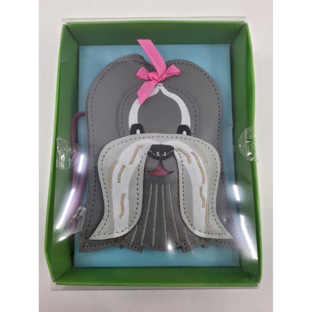 Novelty Dog Themed Coin Purses with Key Chains - Assorted Color Lot X2 Different